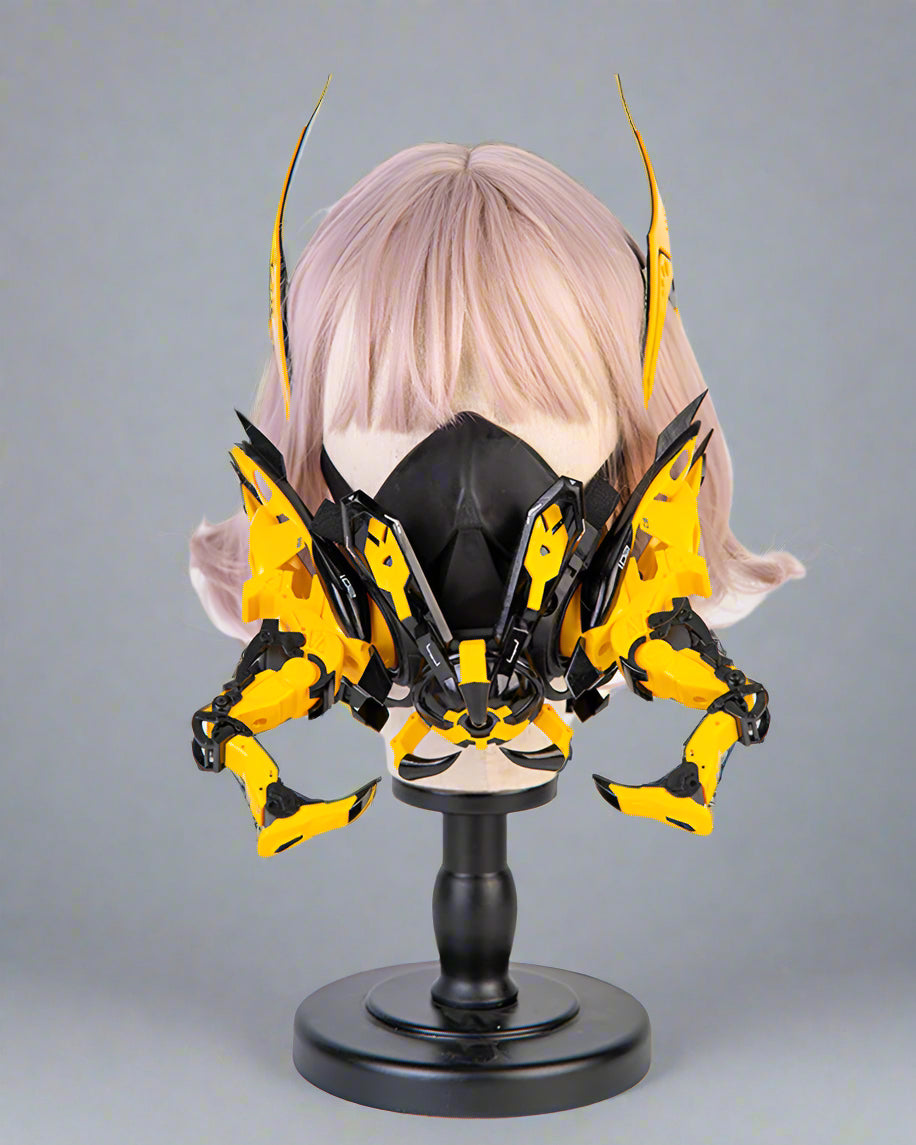 Futuristic Biomechanical Mask & Gear -  techwear mask - Futuristic Urban Mask with Comfortable Ear Loops - View 4