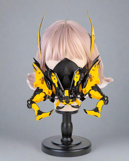 Futuristic Biomechanical Mask & Gear -  techwear mask - Futuristic Urban Mask with Comfortable Ear Loops - View 4