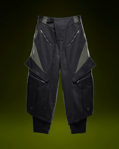 Futuristic Blade Shadow Cargo Pants - dark gray pants - Futuristic Blade Shadow Cargo Pants for Comfort and Style - View 2