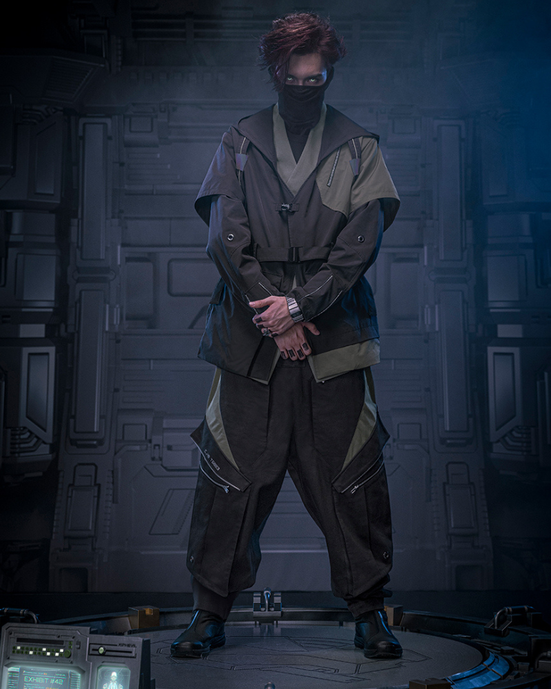 Futuristic Blade Shadow Cargo Pants -  futuristic - Futuristic Blade Shadow Cargo Pants for Comfort and Style - View 5