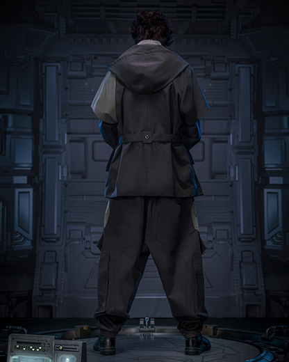 Futuristic Blade Shadow Coat -  ninja aesthetics - Futuristic Blade Shadow Coat: Techwear Inspired Design - View 7