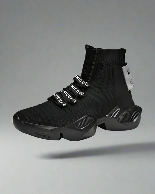 Futuristic Comfort Tech Sneakers - tech sneakers - Comfortable Futuristic Sneakers with Cushioning Soles - Main view