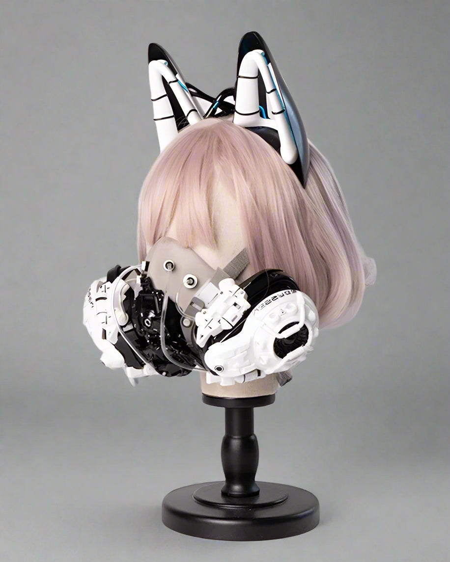 Futuristic Cyberpunk Angel Headgear - resin headgear - Futuristic Cyberpunk Angel Headgear for Unique Style - View 2