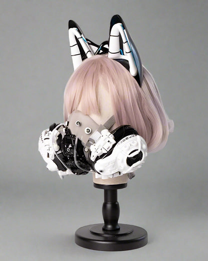 Futuristic Cyberpunk Angel Headgear - resin headgear - Futuristic Cyberpunk Angel Headgear for Unique Style - View 2