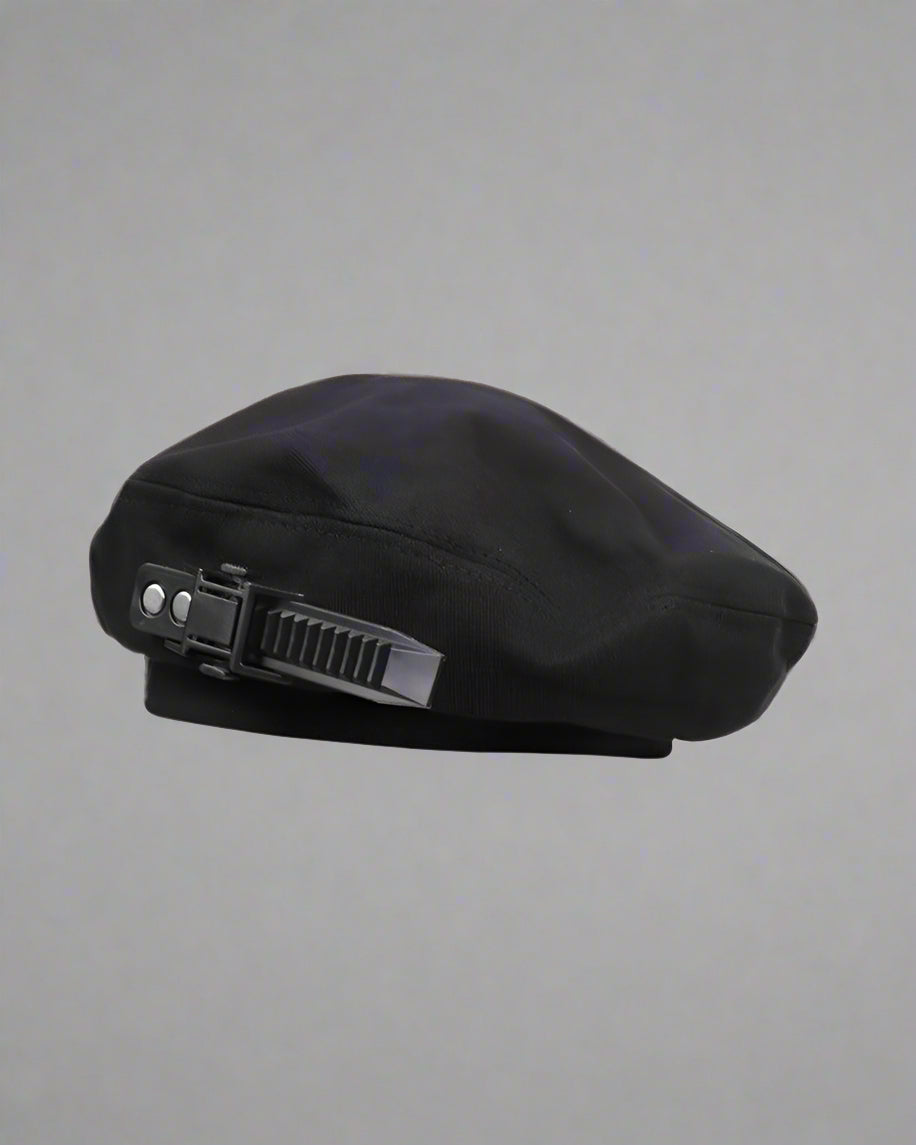 Futuristic Cyberpunk Beret -  black beret - Futuristic Cyberpunk Beret for Everyday Style - View 4