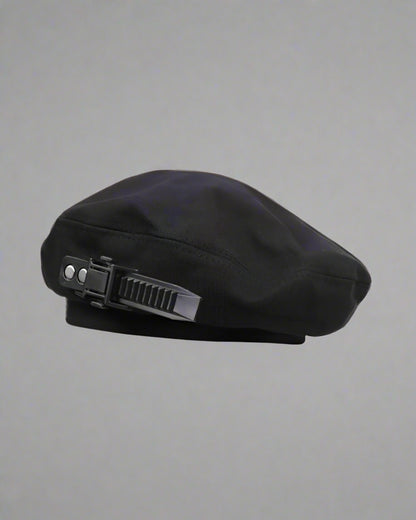 Futuristic Cyberpunk Beret -  black beret - Futuristic Cyberpunk Beret for Everyday Style - View 4