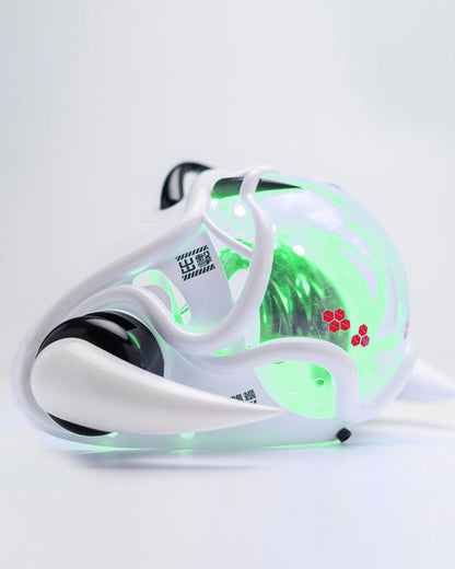 Futuristic Cyberpunk Half Face Mask -  edgy style - Futuristic Cyberpunk Half Face Mask with LED Lights - View 14