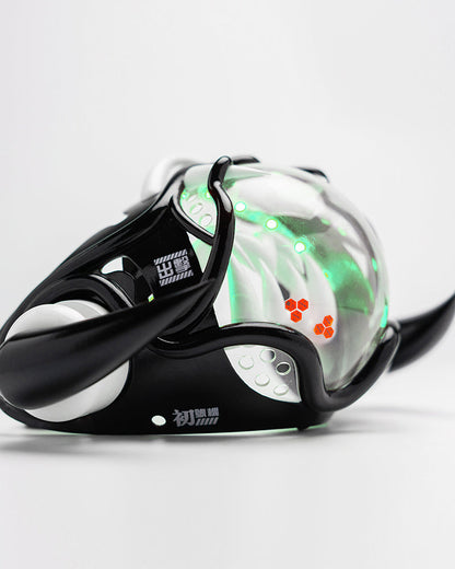 Futuristic Cyberpunk Half Face Mask -  custom face mask - Futuristic Cyberpunk Half Face Mask with LED Lights - View 5