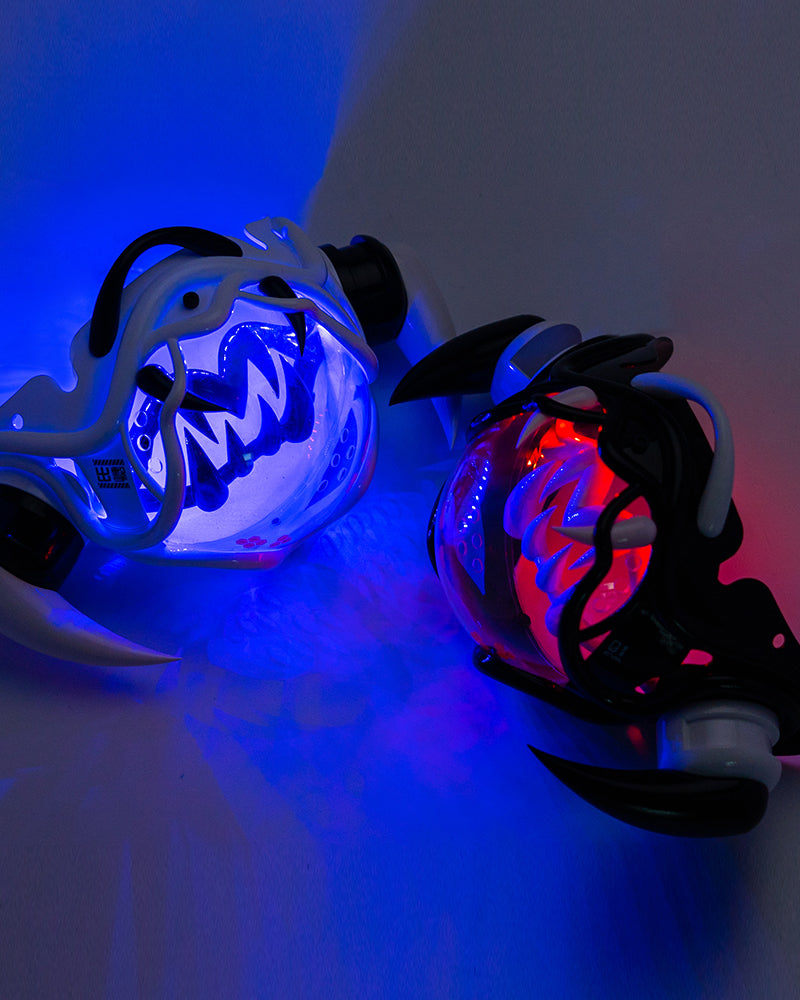 Futuristic Cyberpunk Half Face Mask - cyberpunk mask - Futuristic Cyberpunk Half Face Mask with LED Lights - Main view