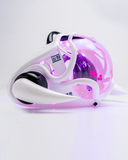 Futuristic Cyberpunk Half Face Mask -  breathable fabric mask - Futuristic Cyberpunk Half Face Mask with LED Lights - View 12