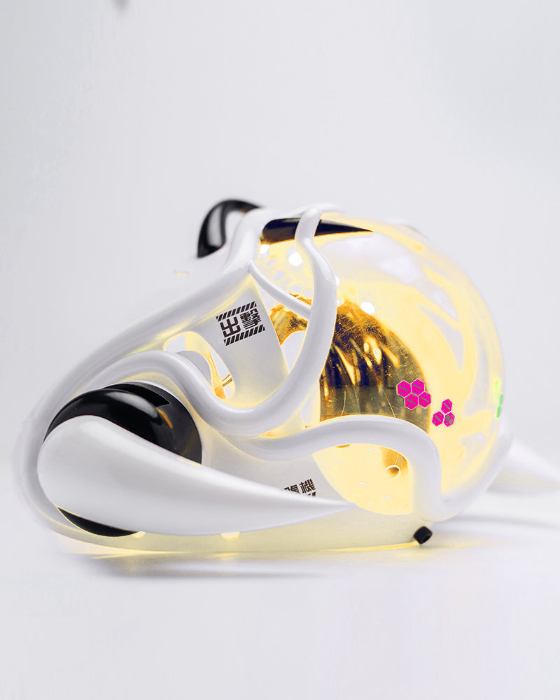 Futuristic Cyberpunk Half Face Mask -  half face mask - Futuristic Cyberpunk Half Face Mask with LED Lights - View 15