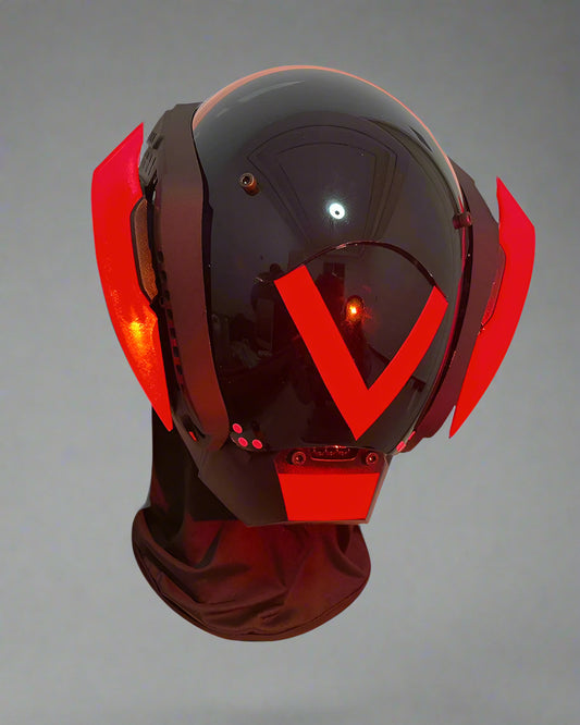 Futuristic Cyberpunk Helmet Mask - cyberpunk helmet - Futuristic Cyberpunk Helmet and Mask Set for Style - Main view