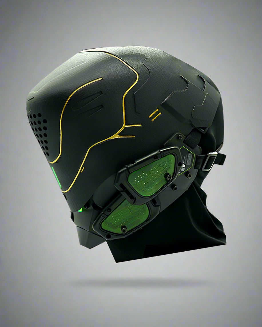 Futuristic Cyberpunk Mech Helmet - adjustable helmet - Futuristic Cyberpunk Mech Helmet for Unique Style - Main view
