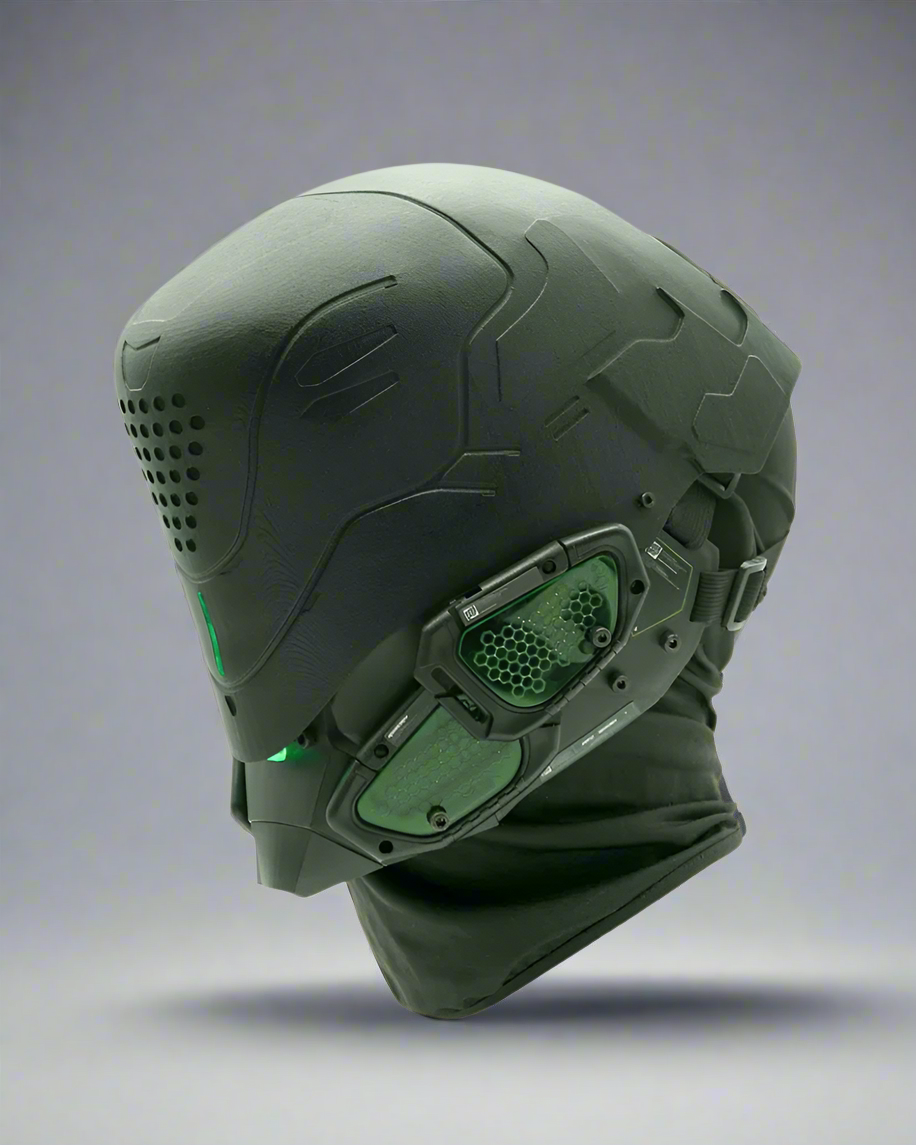 Futuristic Cyberpunk Mech Helmet -  futuristic - Futuristic Cyberpunk Mech Helmet for Unique Style - View 3