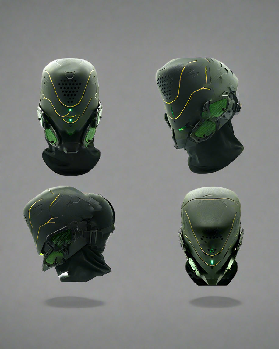 Futuristic Cyberpunk Mech Helmet -  innovative helmet design - Futuristic Cyberpunk Mech Helmet for Unique Style - View 18