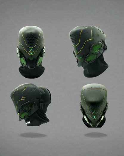 Futuristic Cyberpunk Mech Helmet -  innovative helmet design - Futuristic Cyberpunk Mech Helmet for Unique Style - View 18