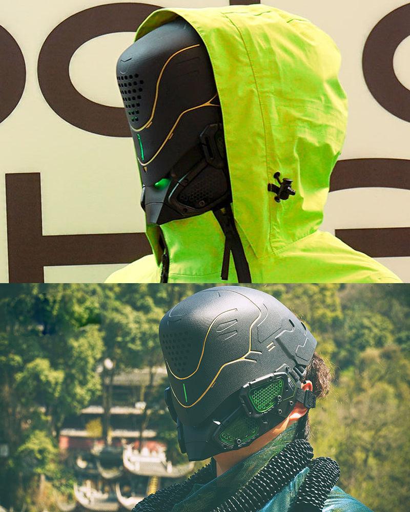 Futuristic Cyberpunk Mech Helmet - adjustable helmet - Futuristic Cyberpunk Mech Helmet for Unique Style - View 8
