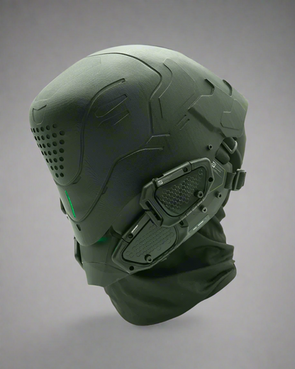 Futuristic Cyberpunk Mech Helmet -  innovative helmet design - Futuristic Cyberpunk Mech Helmet for Unique Style - View 4