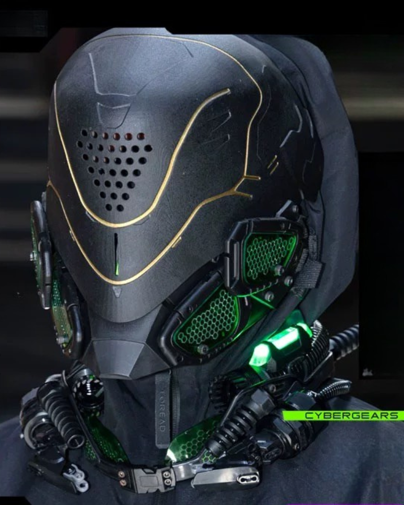 Futuristic Cyberpunk Mech Helmet -  mech helmet - Futuristic Cyberpunk Mech Helmet for Unique Style - View 5