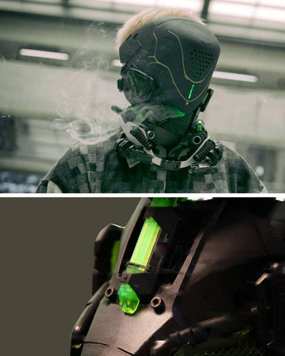 Futuristic Cyberpunk Mech Helmet -  mech helmet - Futuristic Cyberpunk Mech Helmet for Unique Style - View 12