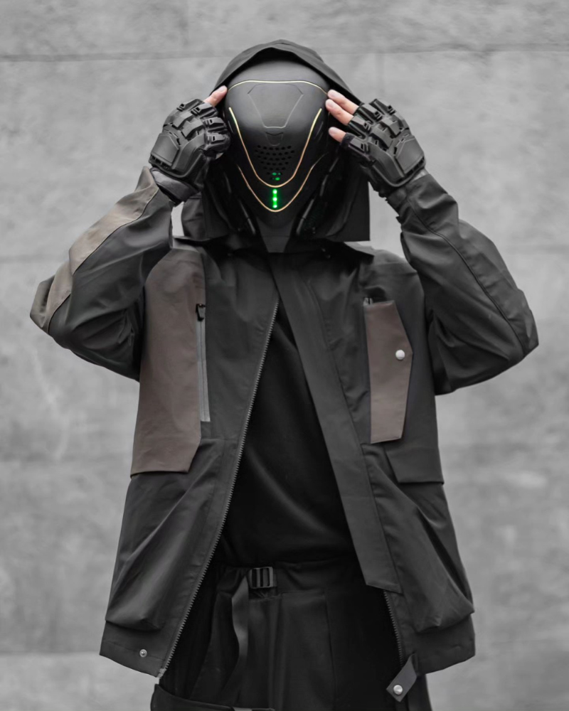 Futuristic Cyberpunk Mech Helmet -  techwear accessories - Futuristic Cyberpunk Mech Helmet for Unique Style - View 14