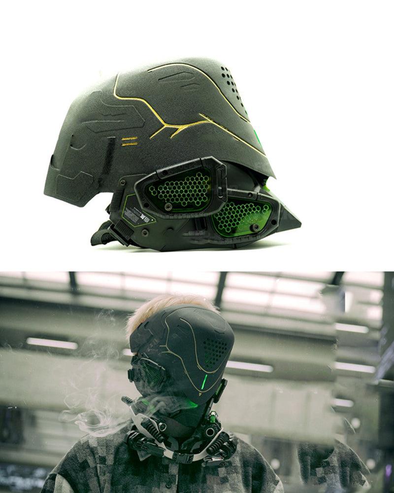 Futuristic Cyberpunk Mech Helmet -  innovative helmet design - Futuristic Cyberpunk Mech Helmet for Unique Style - View 11