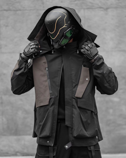 Futuristic Cyberpunk Mech Helmet -  techwear - Futuristic Cyberpunk Mech Helmet for Unique Style - View 13