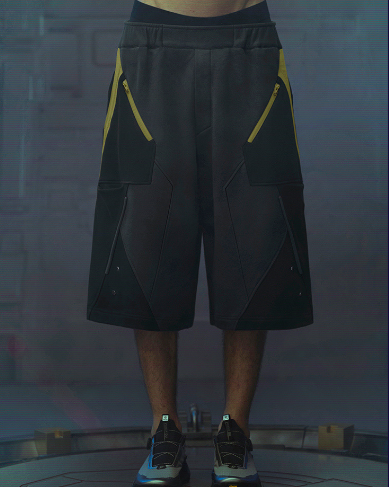 Futuristic Cyberpunk Sports Shorts -  comfortable shorts - Futuristic Cyberpunk Sports Shorts for Active Lifestyle - View 3