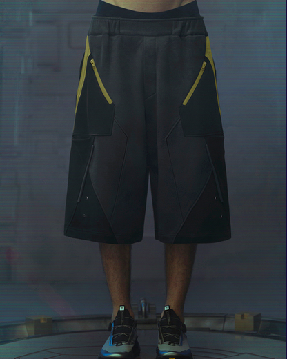 Futuristic Cyberpunk Sports Shorts -  comfortable shorts - Futuristic Cyberpunk Sports Shorts for Active Lifestyle - View 3