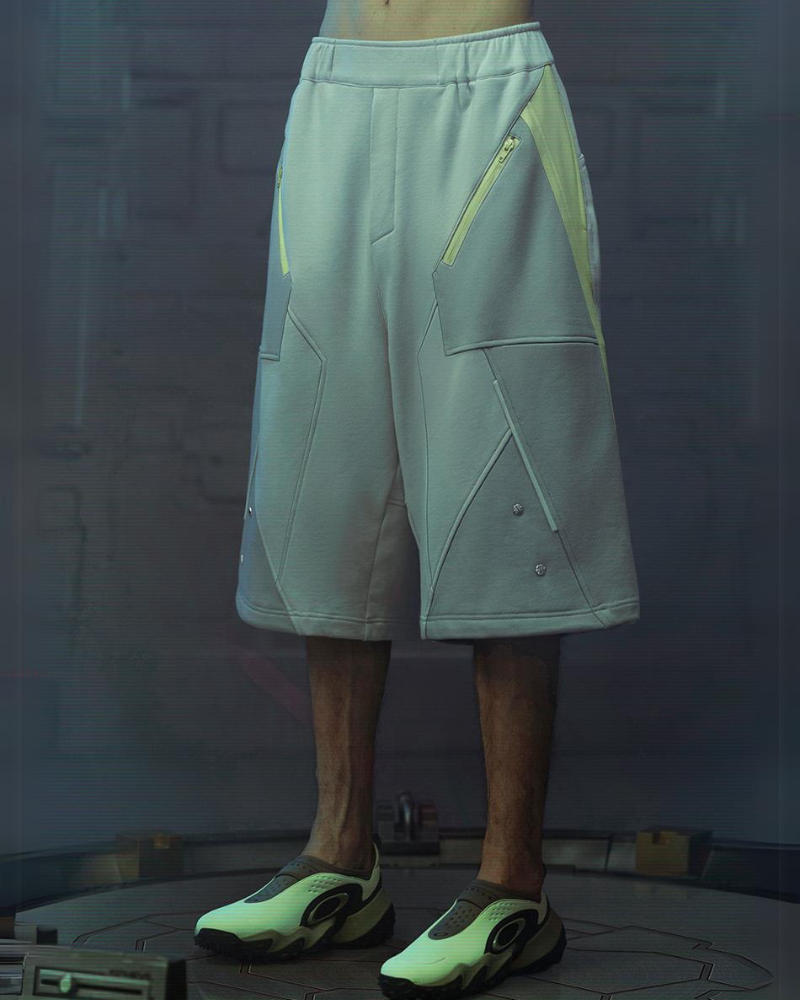 Futuristic Cyberpunk Sports Shorts - cyberpunk - Futuristic Cyberpunk Sports Shorts for Active Lifestyle - Main view