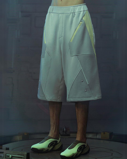 Futuristic Cyberpunk Sports Shorts - cyberpunk - Futuristic Cyberpunk Sports Shorts for Active Lifestyle - Main view