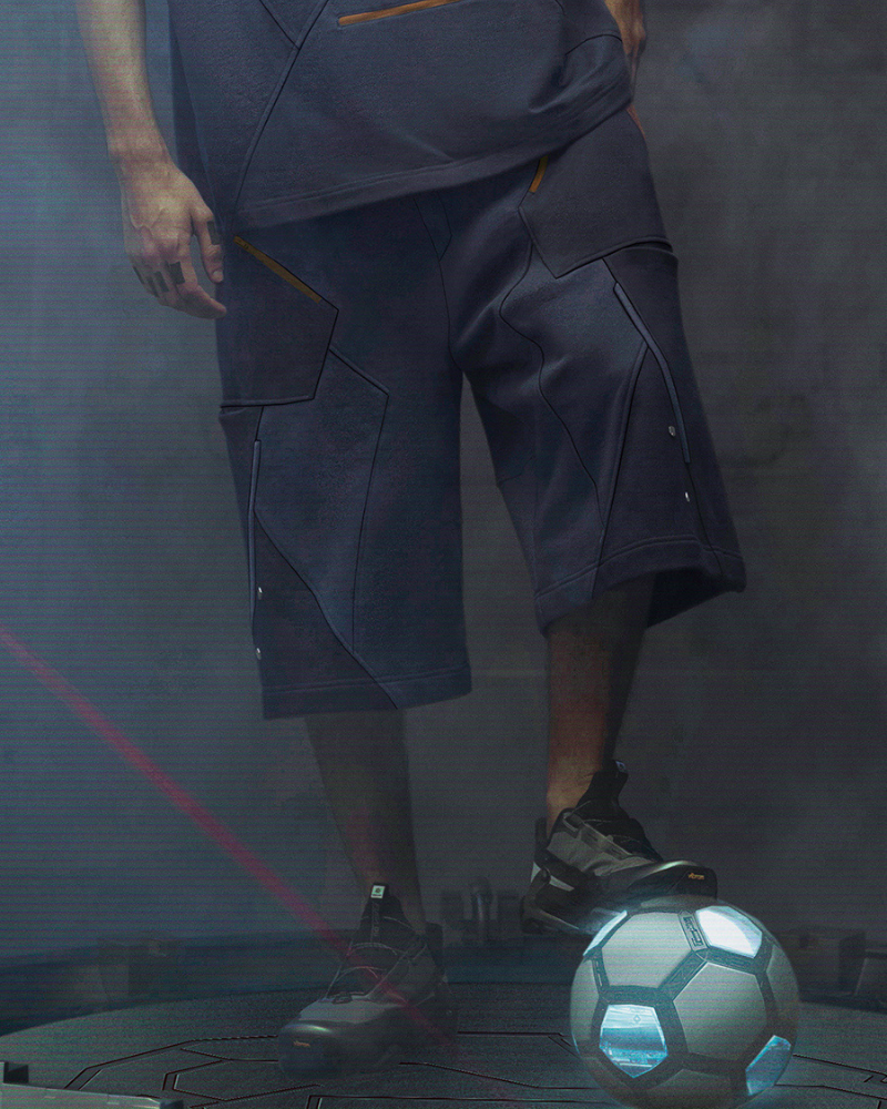 Futuristic Cyberpunk Sports Shorts -  six pockets - Futuristic Cyberpunk Sports Shorts for Active Lifestyle - View 7