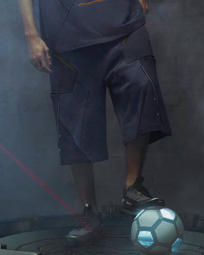 Futuristic Cyberpunk Sports Shorts -  six pockets - Futuristic Cyberpunk Sports Shorts for Active Lifestyle - View 7