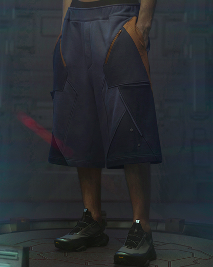 Futuristic Cyberpunk Sports Shorts - techwear shorts - Futuristic Cyberpunk Sports Shorts for Active Lifestyle - View 2