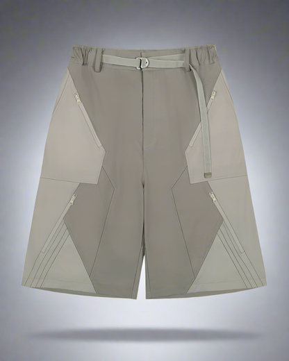 Futuristic Cyberpunk Suit Shorts -  streetwear - Futuristic Cyberpunk Suit Shorts with Eight Pockets - View 6