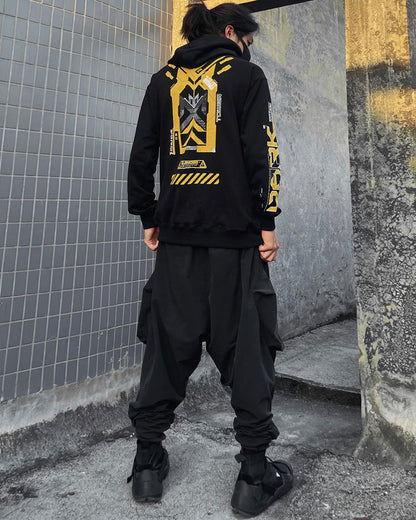 Futuristic Cyberpunk Utility Hoodie -  hoodie - Futuristic Cyberpunk Utility Hoodie for Everyday Wear - View 5
