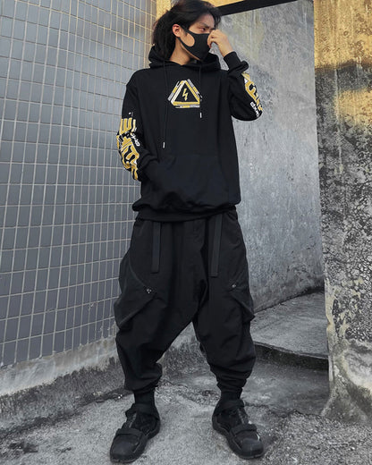 Futuristic Cyberpunk Utility Hoodie -  streetwear - Futuristic Cyberpunk Utility Hoodie for Everyday Wear - View 6