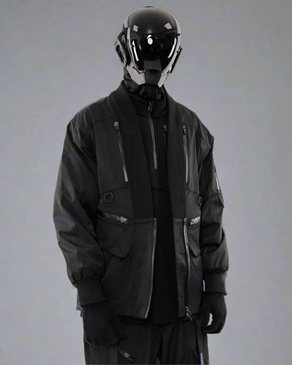Futuristic Cyberpunk Utility Jacket - cyberpunk - Futuristic Cyberpunk Utility Jacket for All Weather - Main view