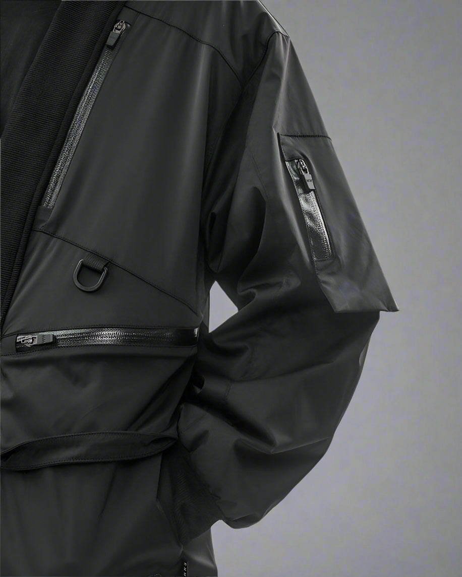 Futuristic Cyberpunk Utility Jacket - cyberpunk - Futuristic Cyberpunk Utility Jacket for All Weather - View 8