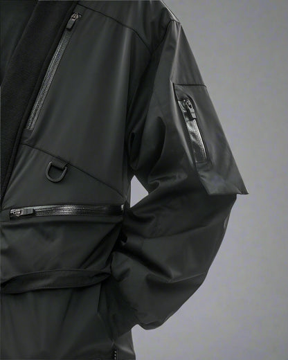 Futuristic Cyberpunk Utility Jacket - cyberpunk - Futuristic Cyberpunk Utility Jacket for All Weather - View 8