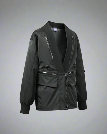 Futuristic Cyberpunk Utility Jacket -  nylon jacket - Futuristic Cyberpunk Utility Jacket for All Weather - View 11