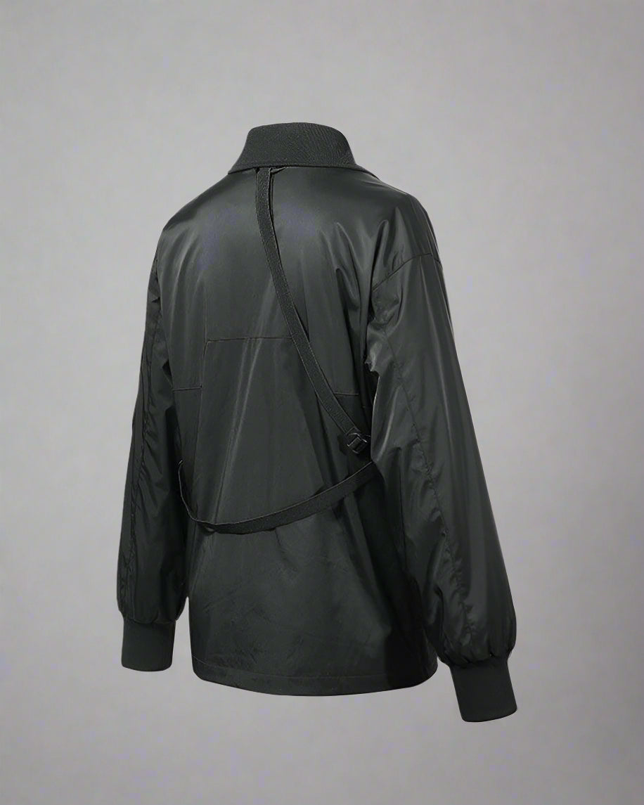 Futuristic Cyberpunk Utility Jacket -  nylon jacket - Futuristic Cyberpunk Utility Jacket for All Weather - View 4