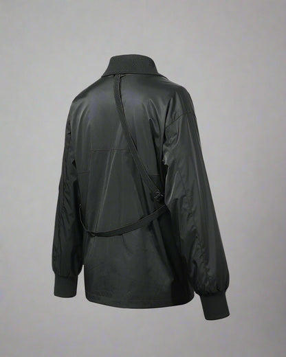 Futuristic Cyberpunk Utility Jacket -  nylon jacket - Futuristic Cyberpunk Utility Jacket for All Weather - View 4