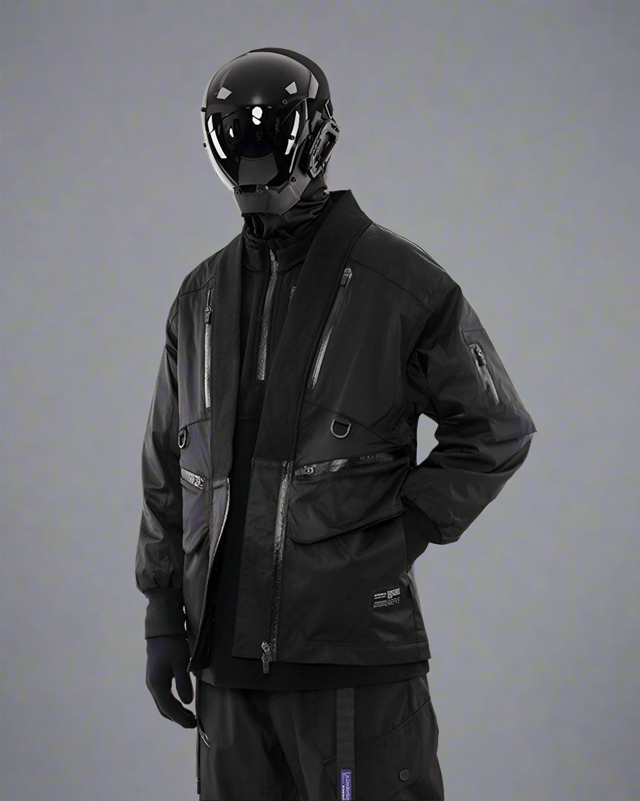 Futuristic Cyberpunk Utility Jacket -  utility jacket - Futuristic Cyberpunk Utility Jacket for All Weather - View 5