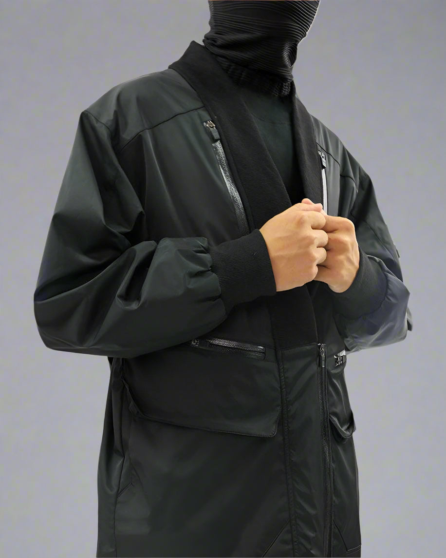 Futuristic Cyberpunk Utility Jacket -  warm jacket - Futuristic Cyberpunk Utility Jacket for All Weather - View 6