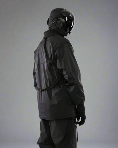 Futuristic Cyberpunk Utility Jacket - waterproof outerwear - Futuristic Cyberpunk Utility Jacket for All Weather - View 2