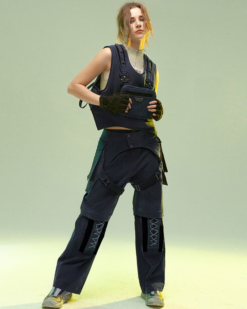 Futuristic Detachable Cyberpunk Pants -  detachable pants - Futuristic Detachable Cyberpunk Pants for Urban Style - View 5