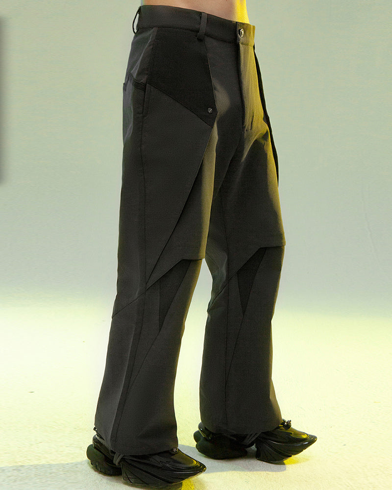 Futuristic Double-Layered Cyberpunk Pants -  comfortable pants - View 3
