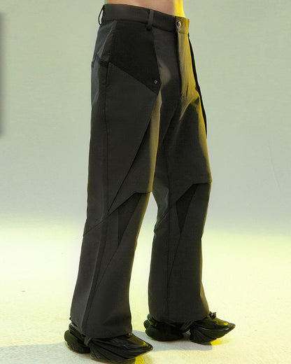 Futuristic Double-Layered Cyberpunk Pants -  comfortable pants - View 3