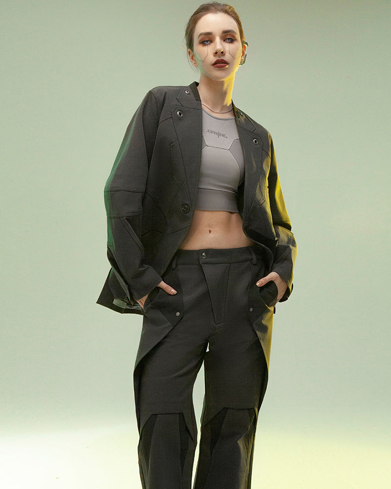 Futuristic Double-Layered Cyberpunk Pants - cyberpunk pants - View 8